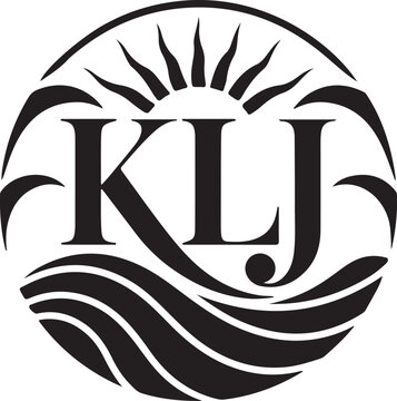 Klj logo with sun and waves
