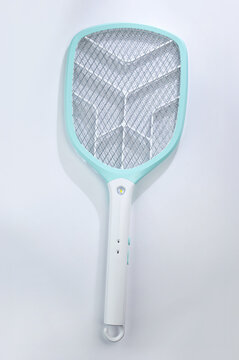 Electric mosquito swatter isolated on white background.