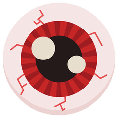 Eye flat vector icon isolated on white background.