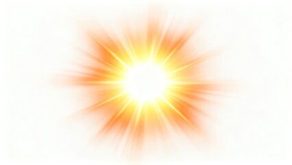 Bright radiant sunburst with intense light rays and glowing center