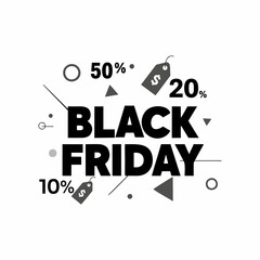 black friday concept design with text and ornaments