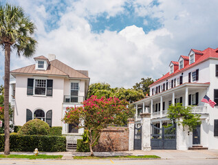 Historic Charleston, South Carolina. Row of Historic Houses in Charleston, South Carolina.