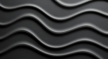 Obraz premium Dark Gray Wavy Abstract Background Texture image photo