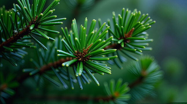 close up of pine needles