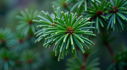 close up of pine needles