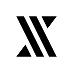 Letter X logo. Logo design. Template elements. Geometric abstract logo