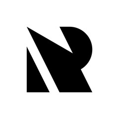 Letter R logo. Logo design. Template elements. Geometric abstract logo