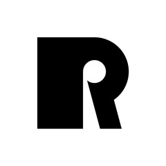 Letter R logo. Logo design. Template elements. Geometric abstract logo