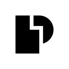 Letter P logo. Logo design. Template elements. Geometric abstract logo