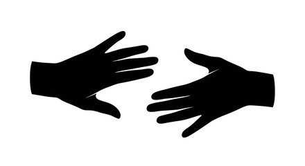 Obraz premium Two open hands reaching towards each other in a gesture of connection and support, symbolizing unity and friendship