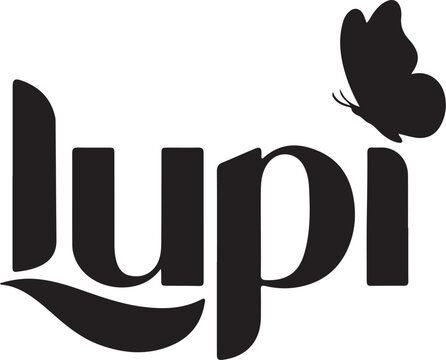 Lupi logo with butterfly and wave