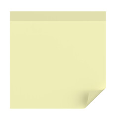 3D notepad. Sticky note. 3D illustration.