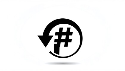 Hashtag Refresh - Symbolizing Social Media Content Updates and Trends.