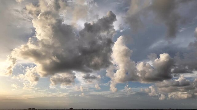 Time-Lapse Of Storm Clouds Forming .
