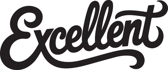 Excellent script word art