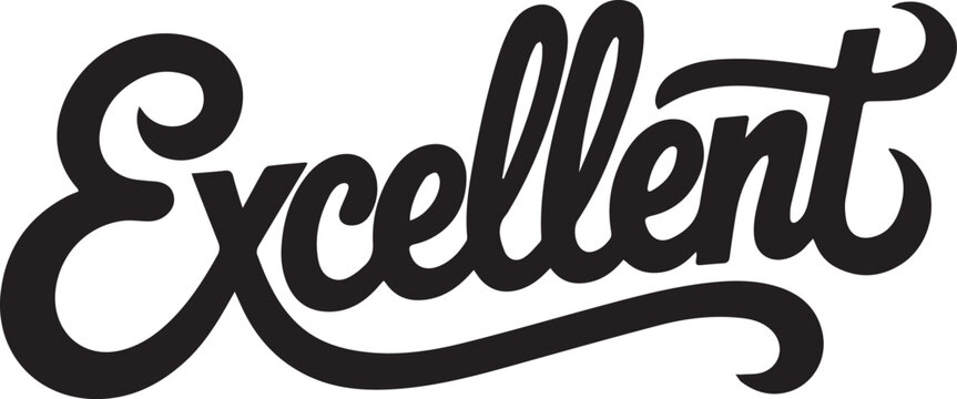 Excellent script word art