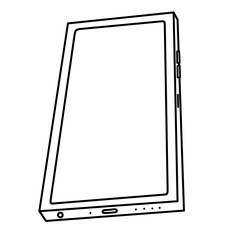 Flat vector illustration of a smartphone, clean and modern design perfect for technology, communication, and digital-themed graphics