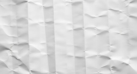 White crumpled and folded paper texture background pattern sheet