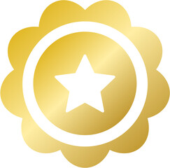 Shiny gold star rating badge vector for Tet holiday best seller item