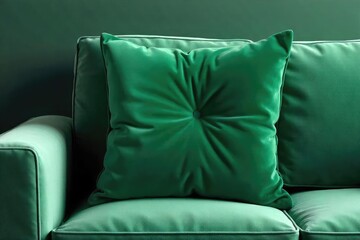 Stylish velvet cushion in emerald green, adding a touch of luxury and comfort to any interior Perfect for sofas, armchairs, or beds Rich texture and vibrant color , elegant, comfortable, comfy