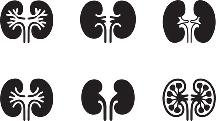 Kidney icon vector silhouette 