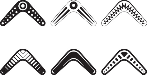 Boomerang icon vector silhouette illustration isolated  Svg 