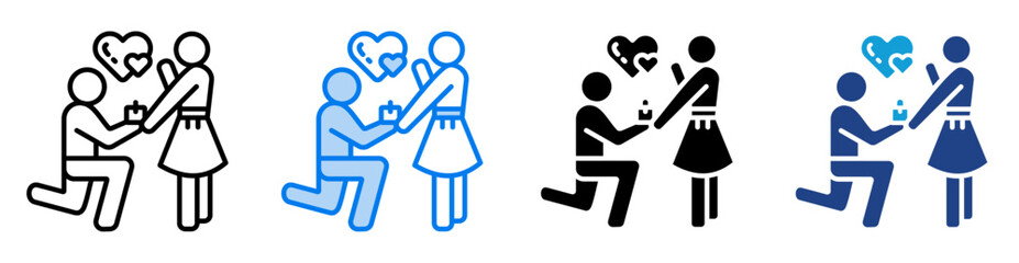 Proposal icon set multiple style collection