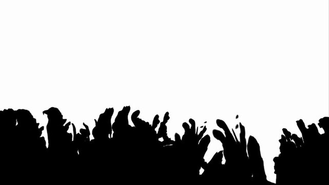 A black and white visual effect showing a large, central, blob of black ink rapidly blooming and expanding outwards onto a white background, suggesting an organic, watercolor, or artistic reveal/trans