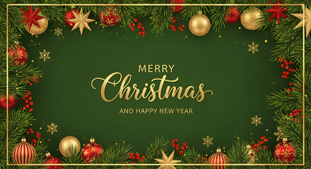 Merry Christmas background with christmas element. Vector illustration