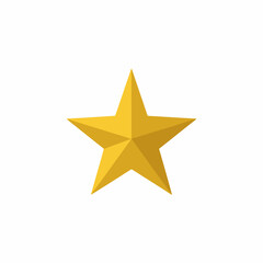 gold star isolated on white background