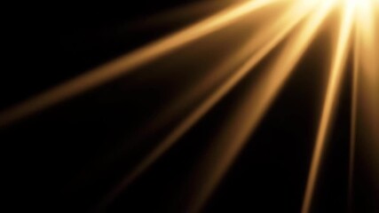 Vivid golden light streaks burst across a dark background creating a dramatic and energetic visual effect suitable for dynamic video projects and creative presentations.