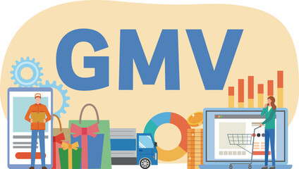 Obraz premium GMVのイメージイラスト