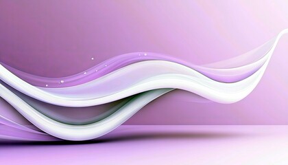 Abstract flowing waves of purple and white with subtle highlights and a soft gradient background.
