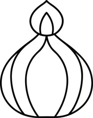 Refined Minimal Outline Illustration Transparent Background