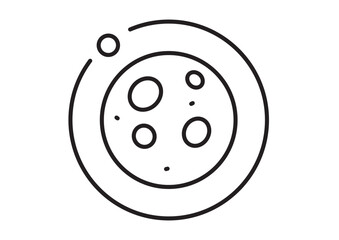 星を衛星が廻るアイコン