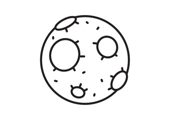 クレーターがある月のアイコン