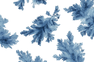 blue snowflake on white background