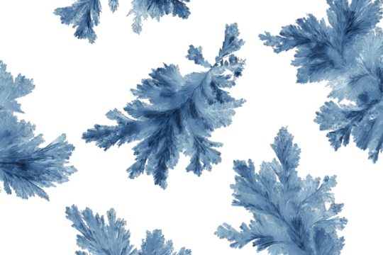blue snowflake on white background