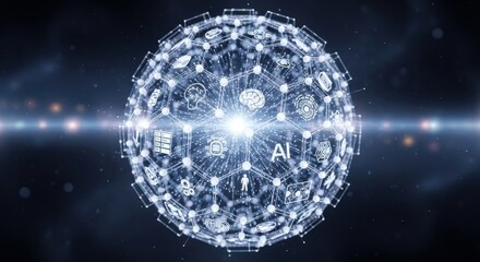 Connected intelligence: a spherical representation of interconnected data and artificial