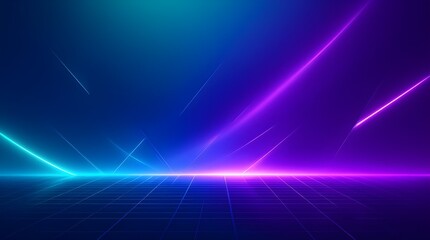 Futuristic Neon Gradient Background With Turquoise Purple Light for AI Technology Design