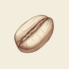 Artistic depiction of a Hotdog: A detailed and artistic rendering of a hotdog, meticulously sketched with intricate lines, showcasing the simple pleasure of this beloved food item.