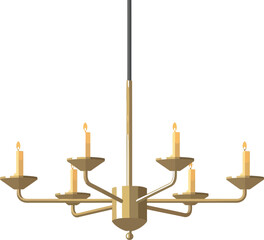 Elegant chandelier with glowing candles adds sophisticated charm to any space