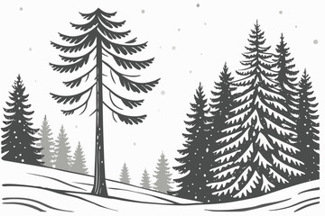 Obraz premium winter landscape with trees