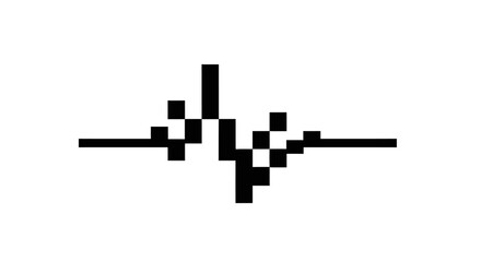 Heartbeat pulse line with transparent background