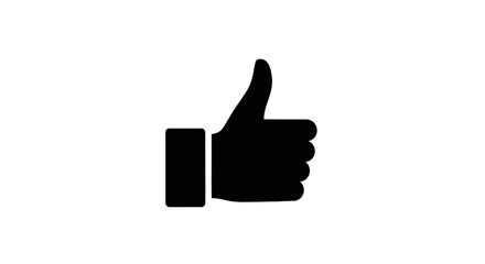 Thumbs up icon with transparent background