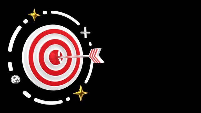 target goal success achievement aim precision Transparent background suitable for business strategy, marketing campaigns, and demonstrating hitting objectives
