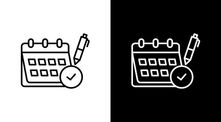 Appointments Section White Icon Set Design