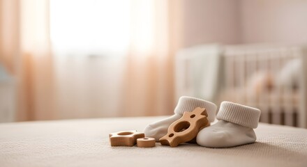 Cozy baby room with crib, plush items, and natural light