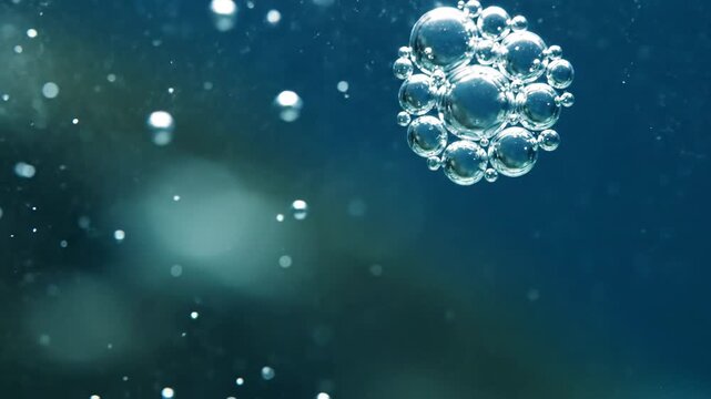 Bubbles design in Turquoise Water A Symphony of Subaquatic Effervescence