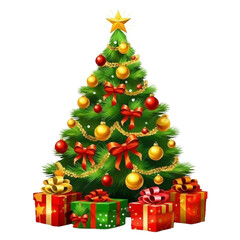 christmas tree and gifts
